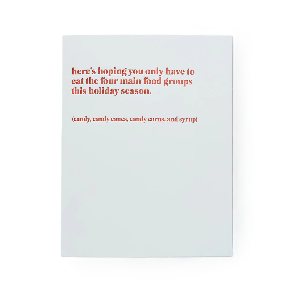 Four Food Groups Card
