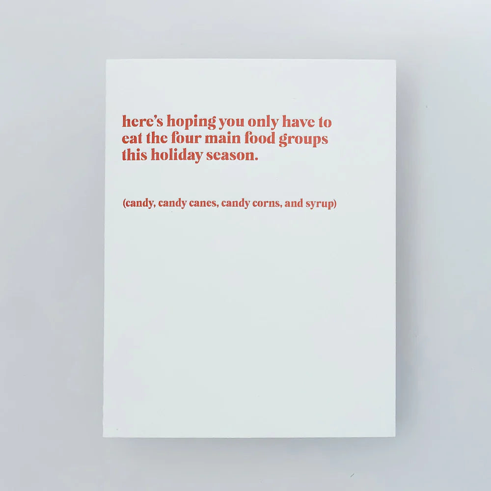 Four Food Groups Card