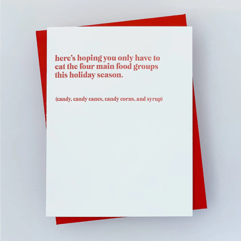 Four Food Groups Card