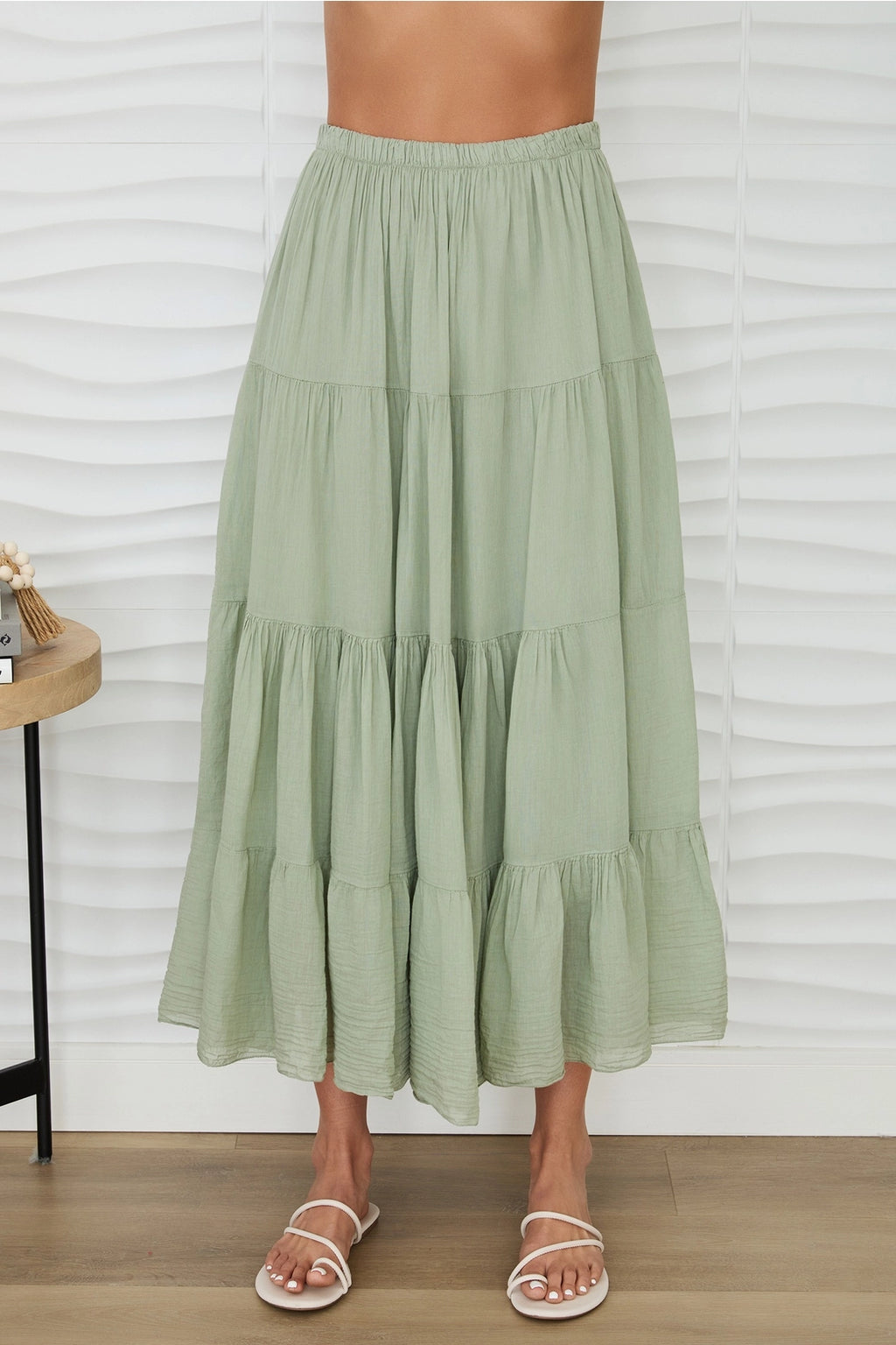 Giorgia Tiered Cotton Skirt
