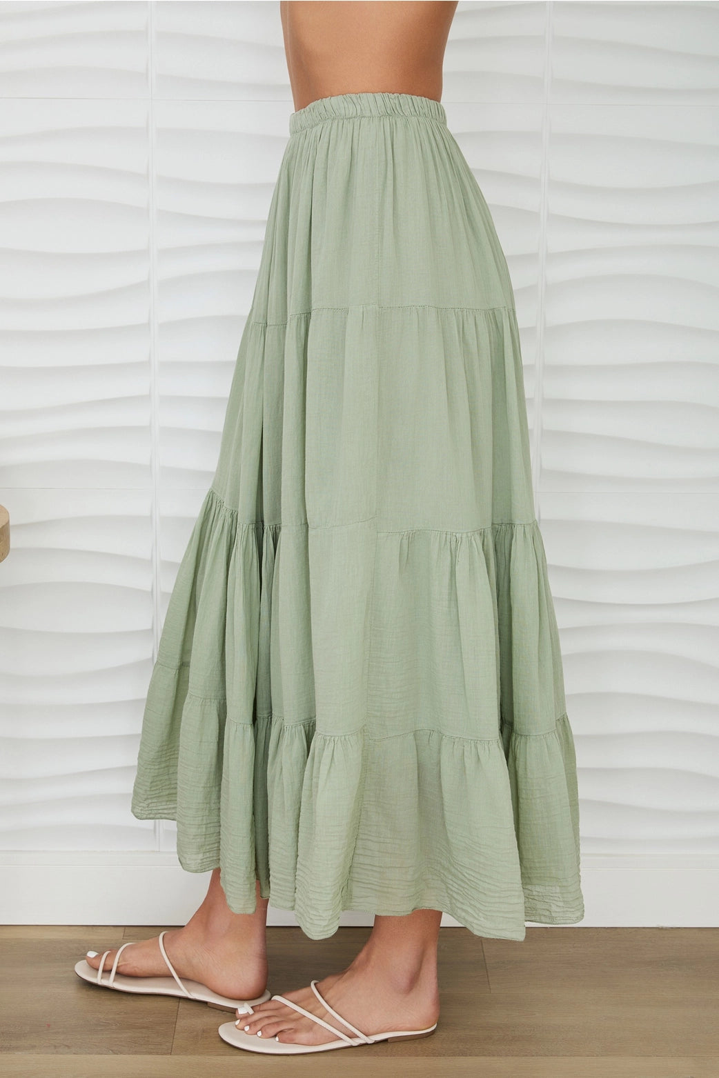 Giorgia Tiered Cotton Skirt