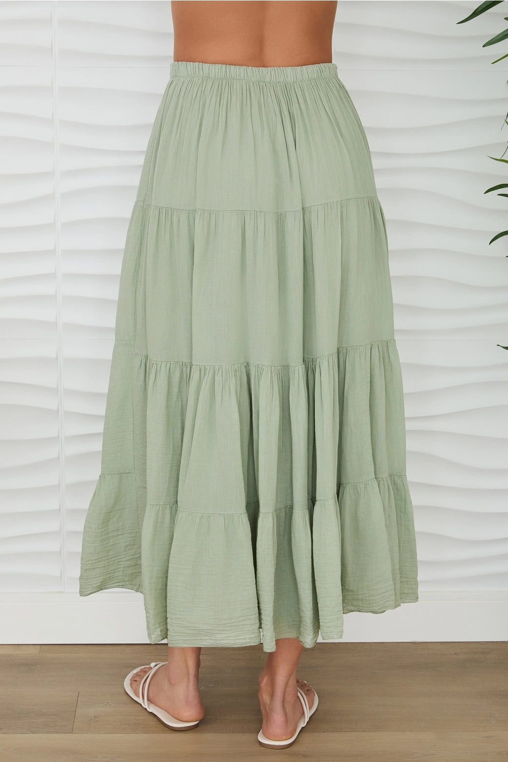 Giorgia Tiered Cotton Skirt