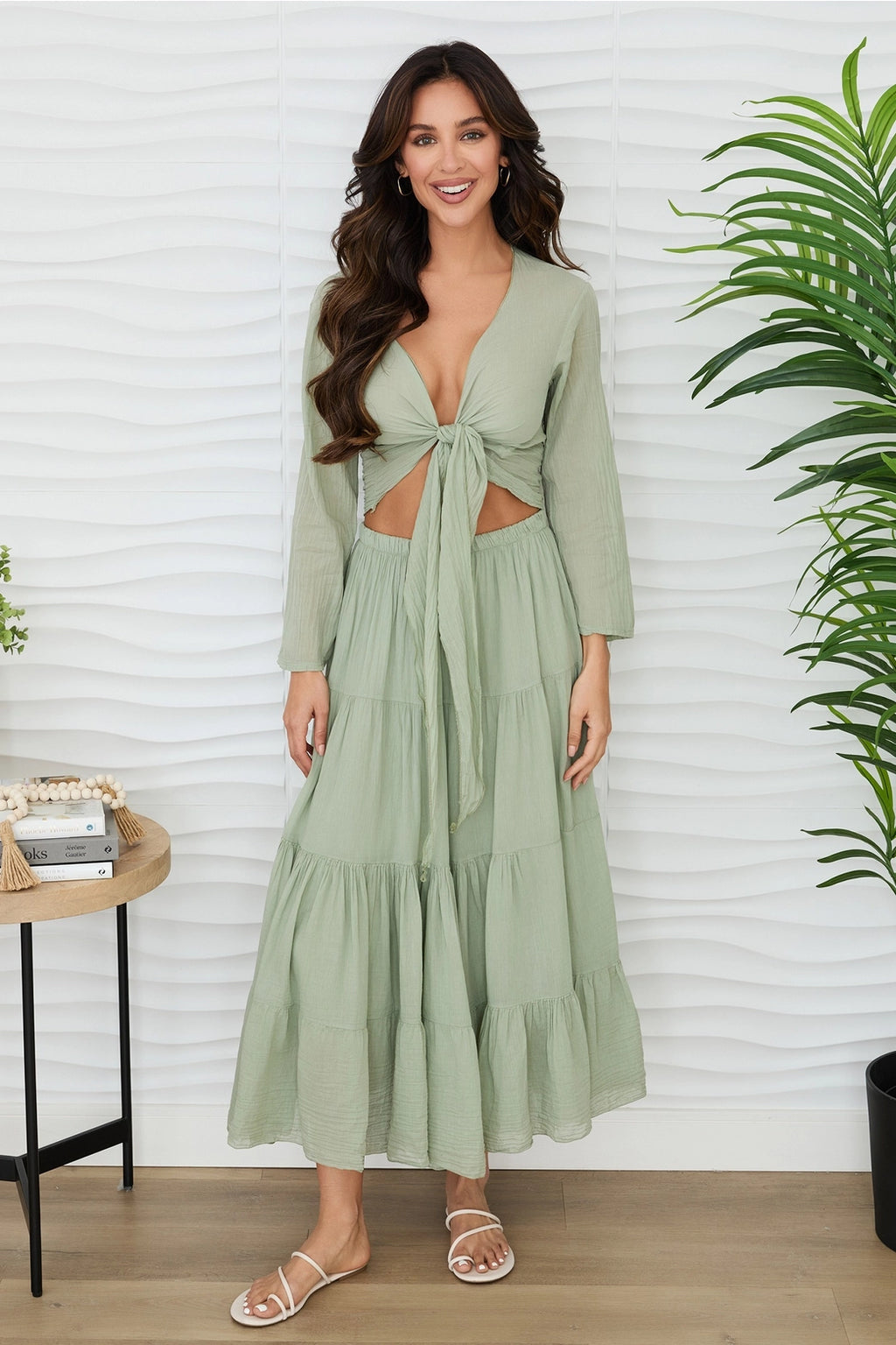 Giorgia Tiered Cotton Skirt