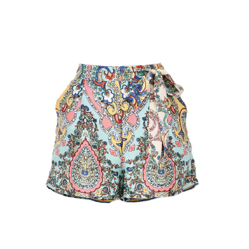 Gaia Satin Tie Shorts