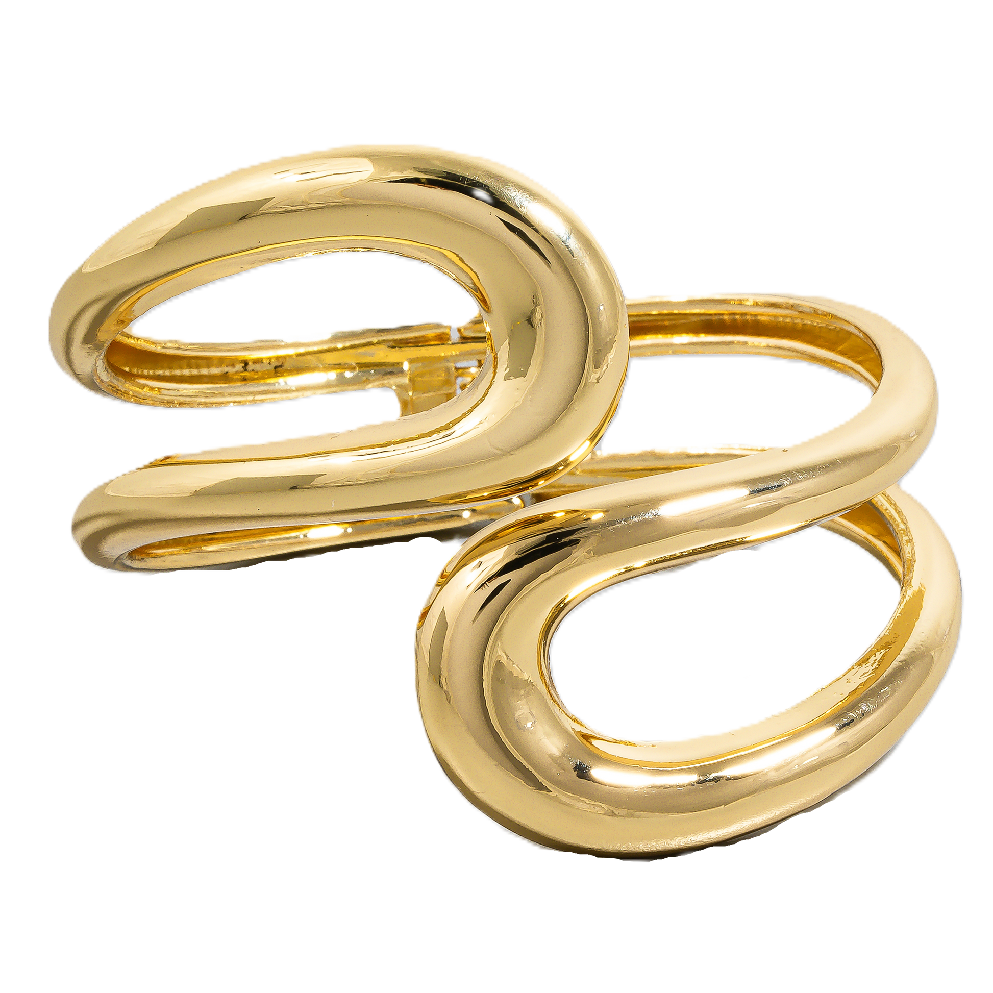 Looped Wire Hinge Bangle Bracelet