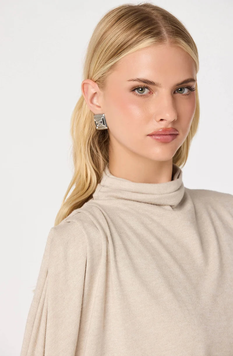 Jailene Asymmetrical Sweater Blouse