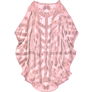 Embroidered Mesh Kimono