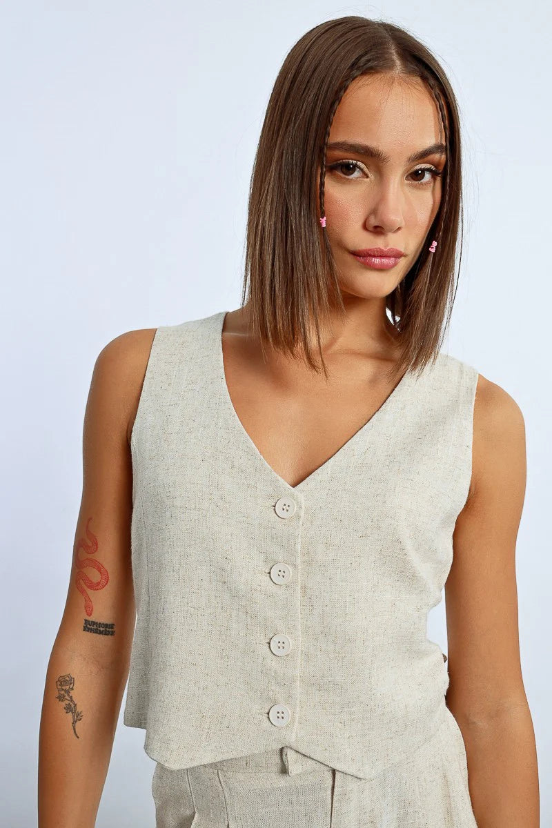 Kini Linen Vest