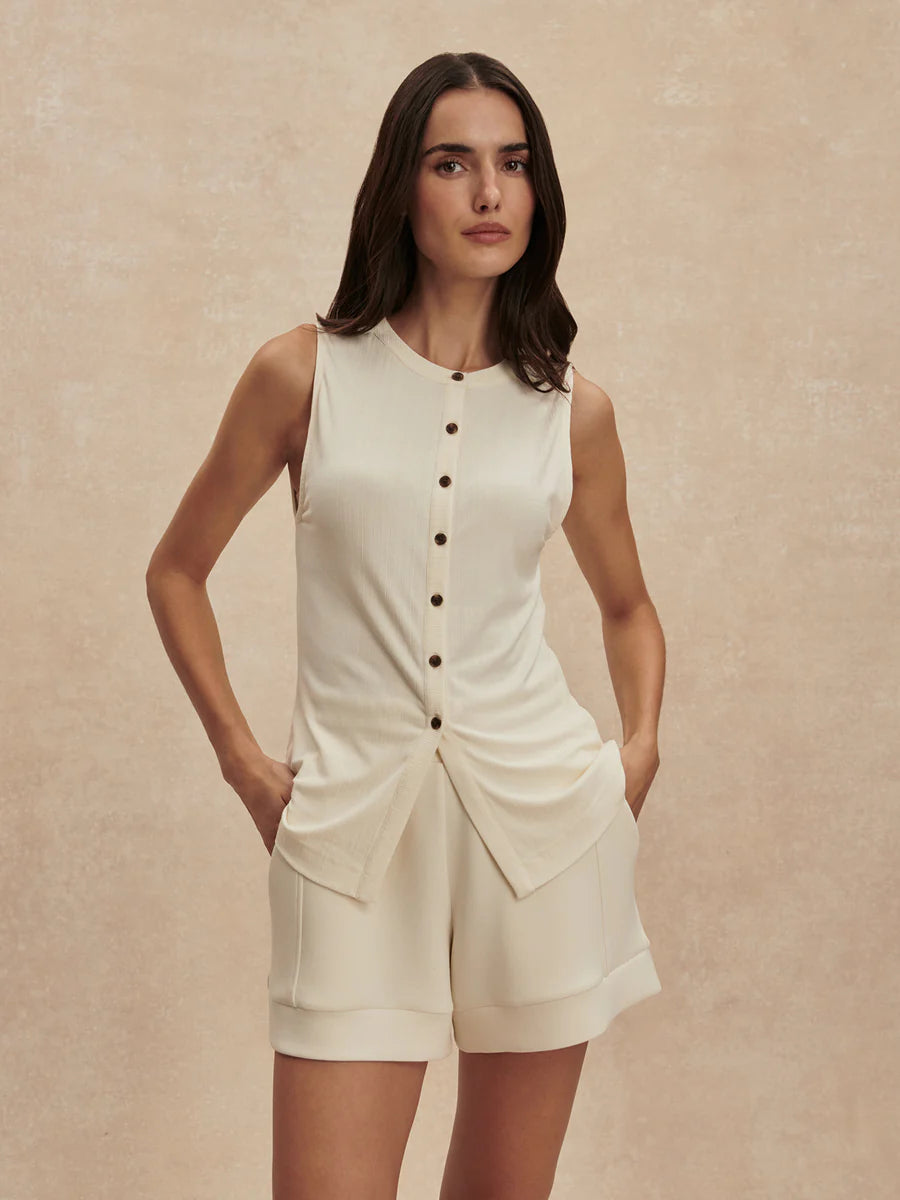 Latia Button Through Tank Top