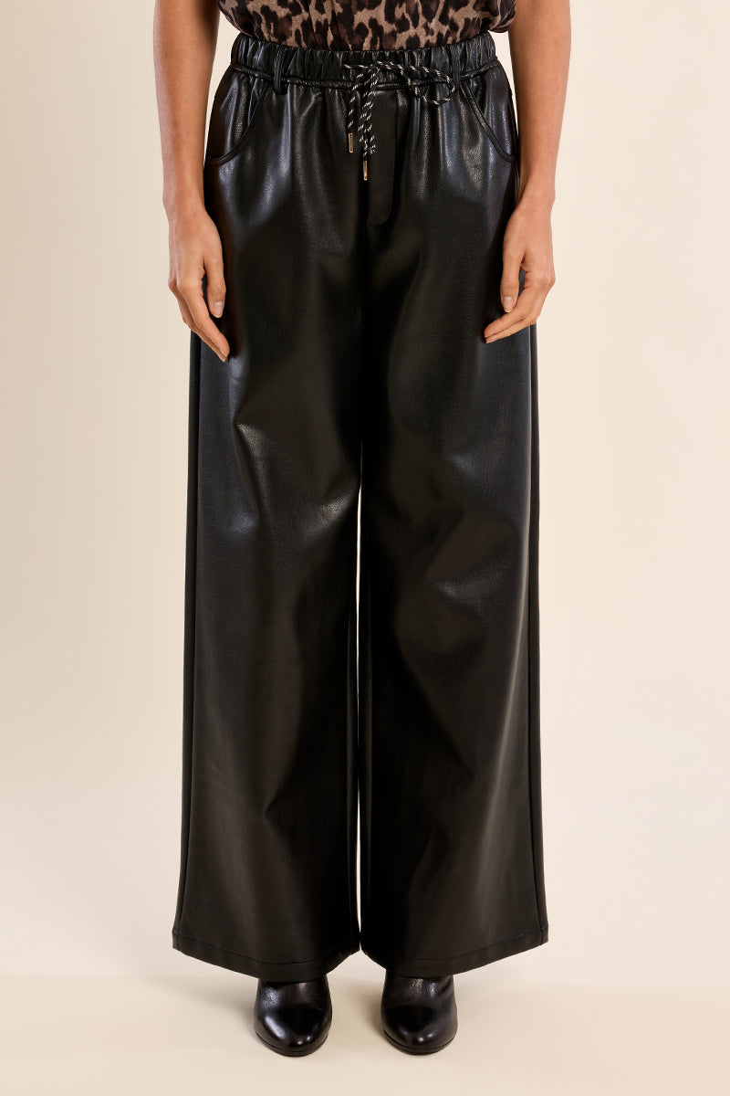 Milan Faux Leather Wide Leg Pant