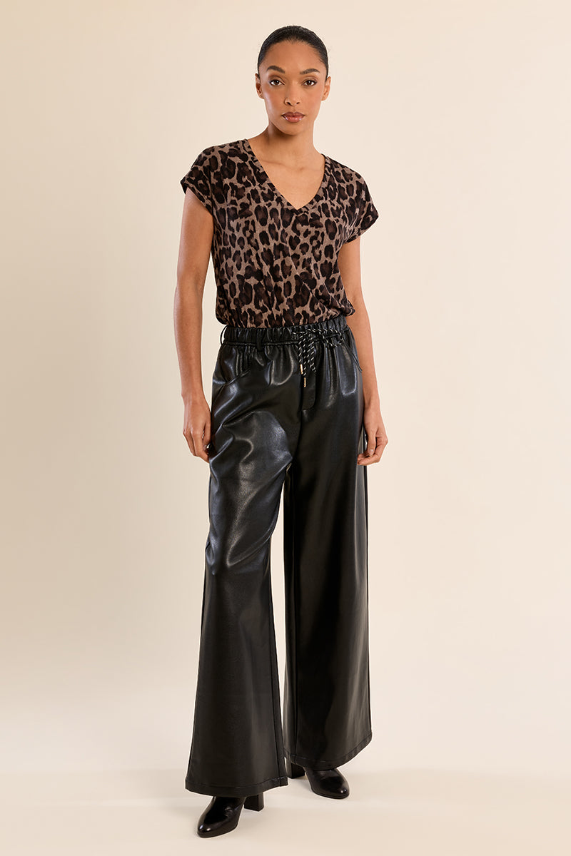 Milan Faux Leather Wide Leg Pant