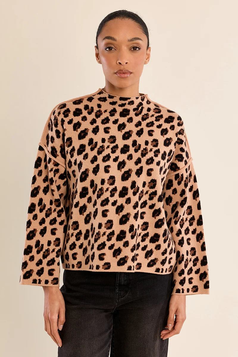 Leopard Print Oversized Sweater