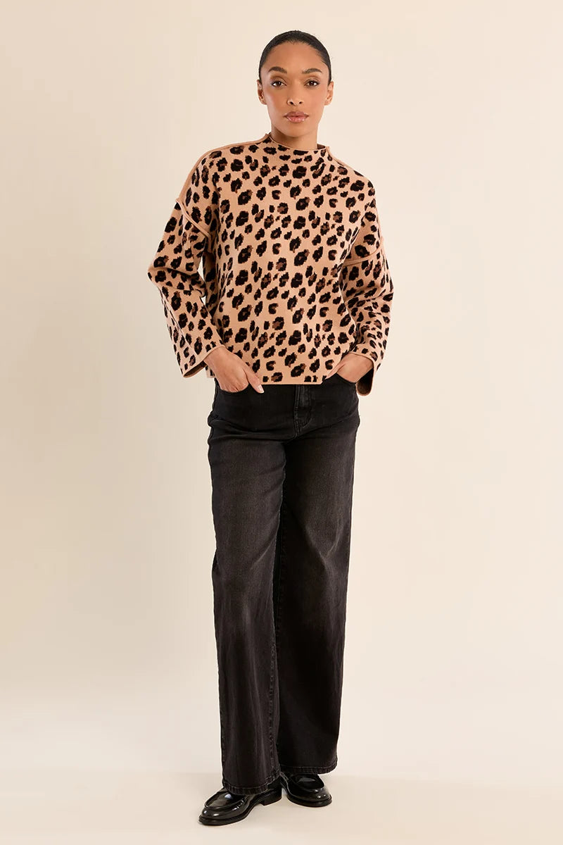 Leopard Print Oversized Sweater