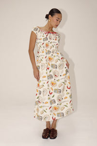 Leonora Peachy Midi Dress