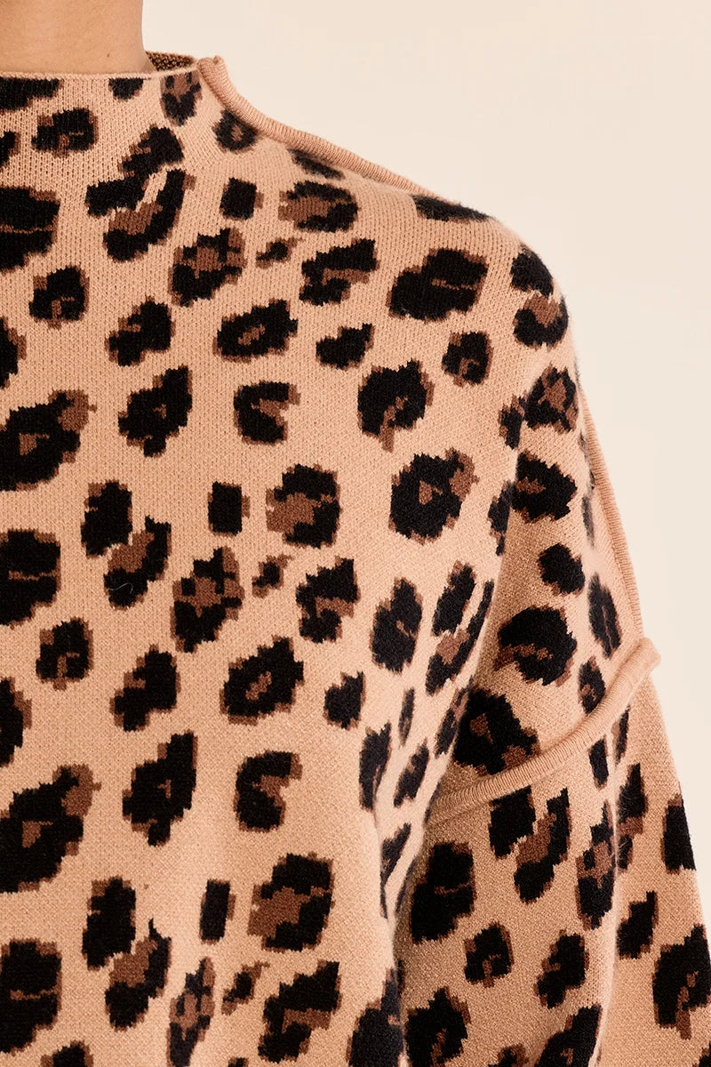 Leopard Print Oversized Sweater