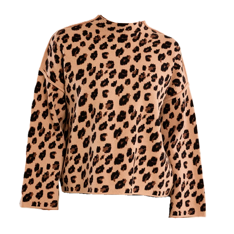 Leopard Print Oversized Sweater