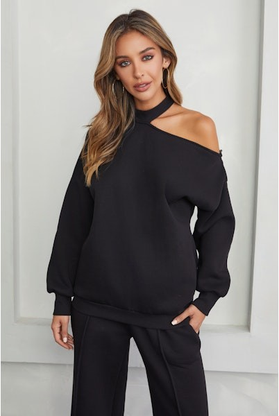 Kate Fleece Cutout Sweatshirt