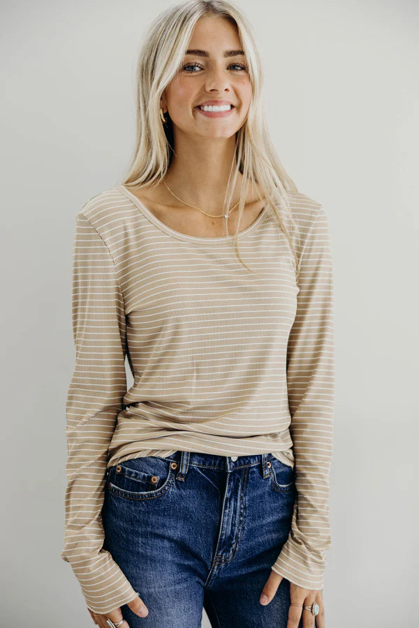 Long Sleeve Ribbed Tee