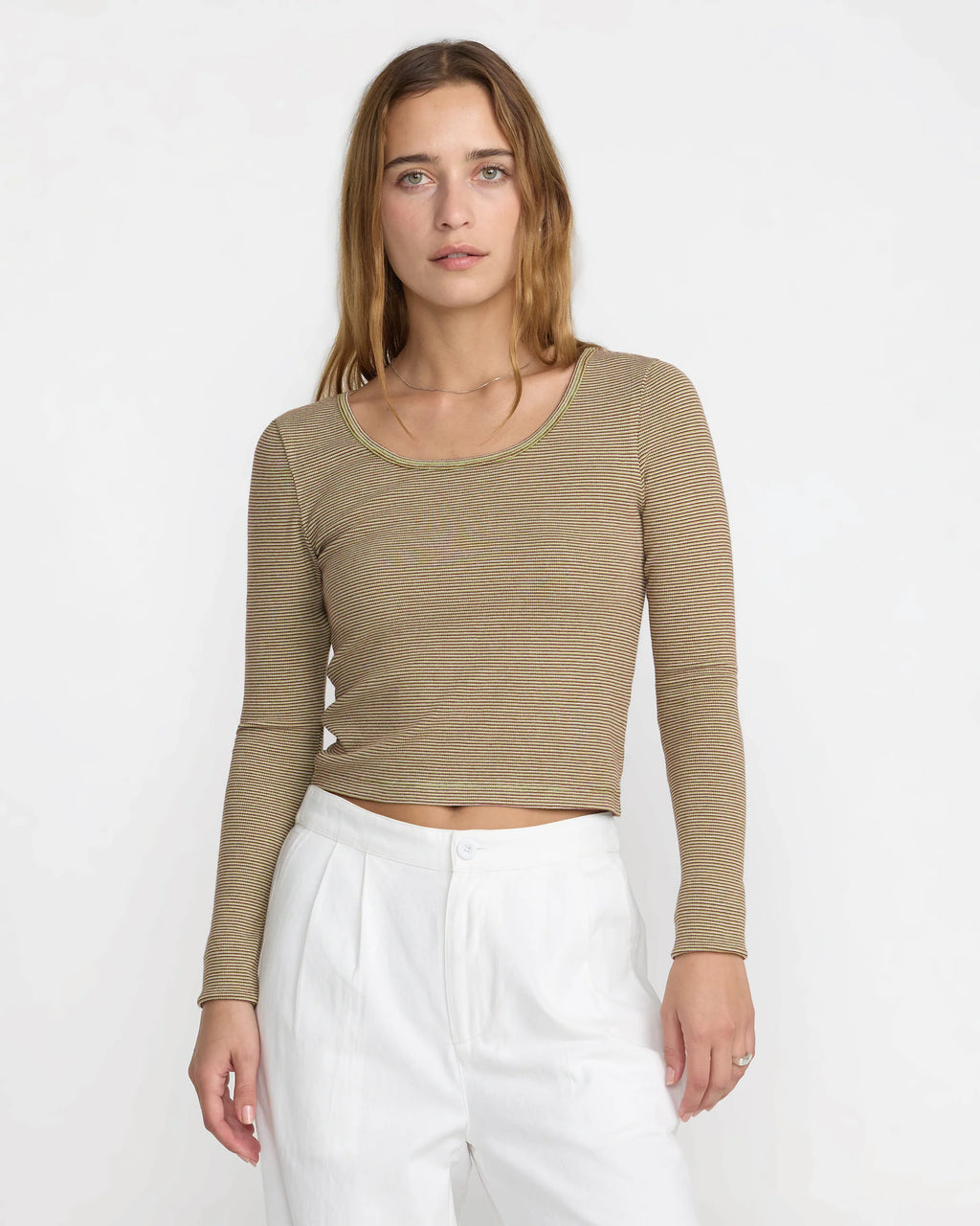 Jungle Ls Scoop Neck Top