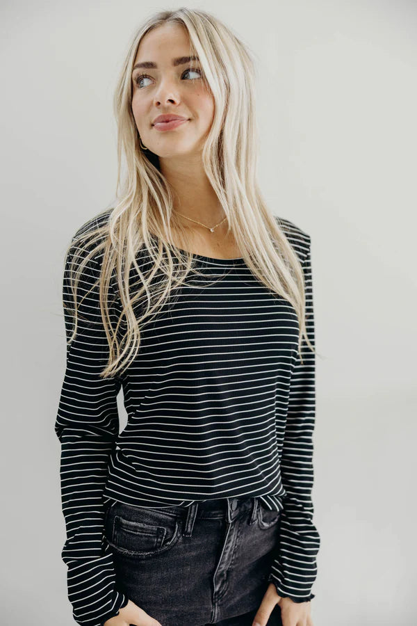Long Sleeve Ribbed Tee