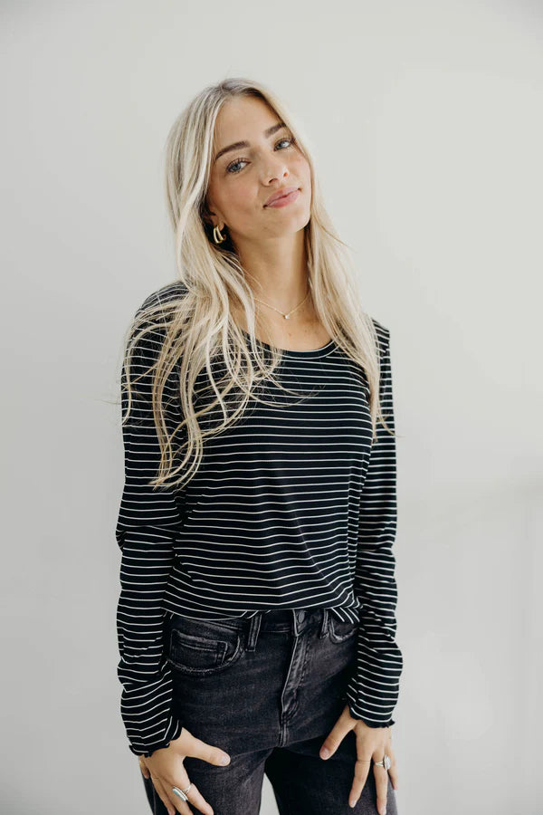 Long Sleeve Ribbed Tee