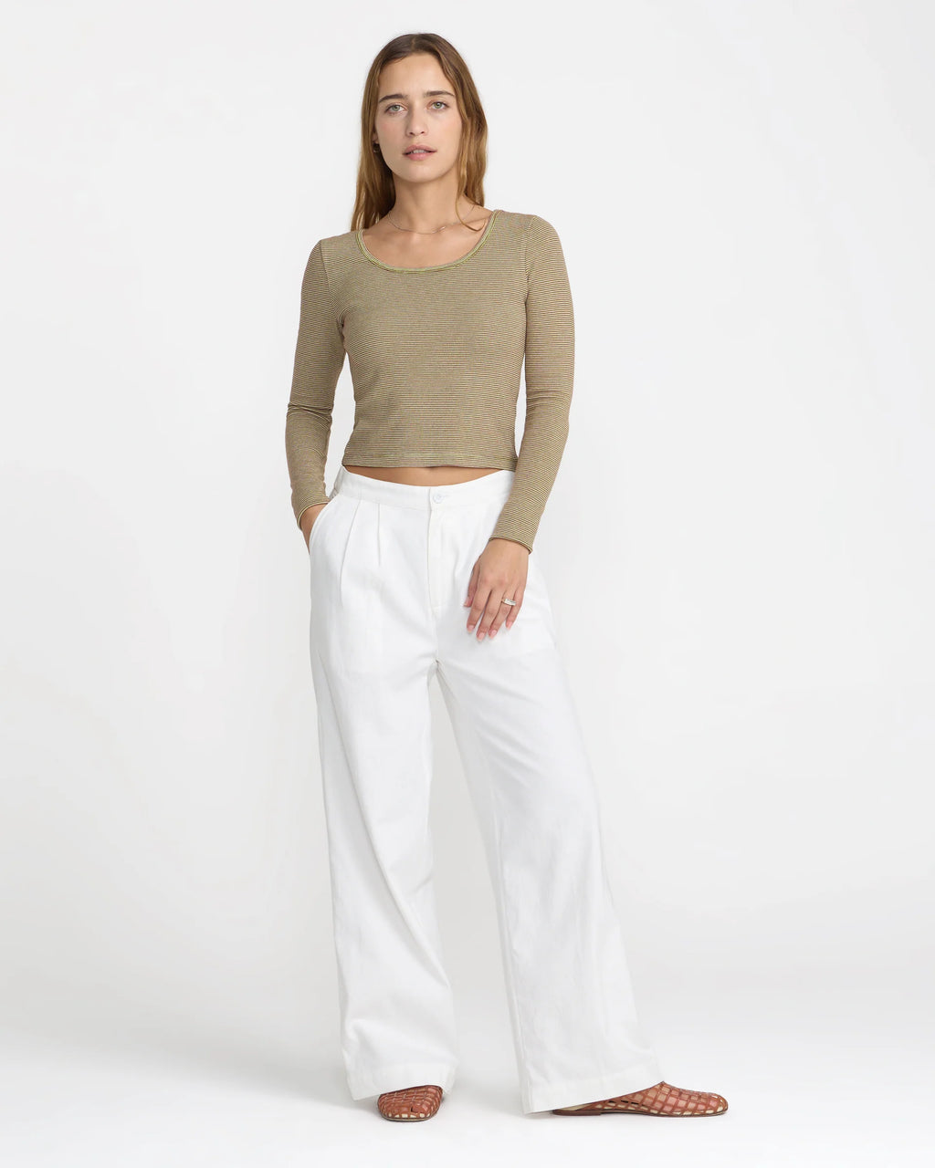 Jungle Ls Scoop Neck Top
