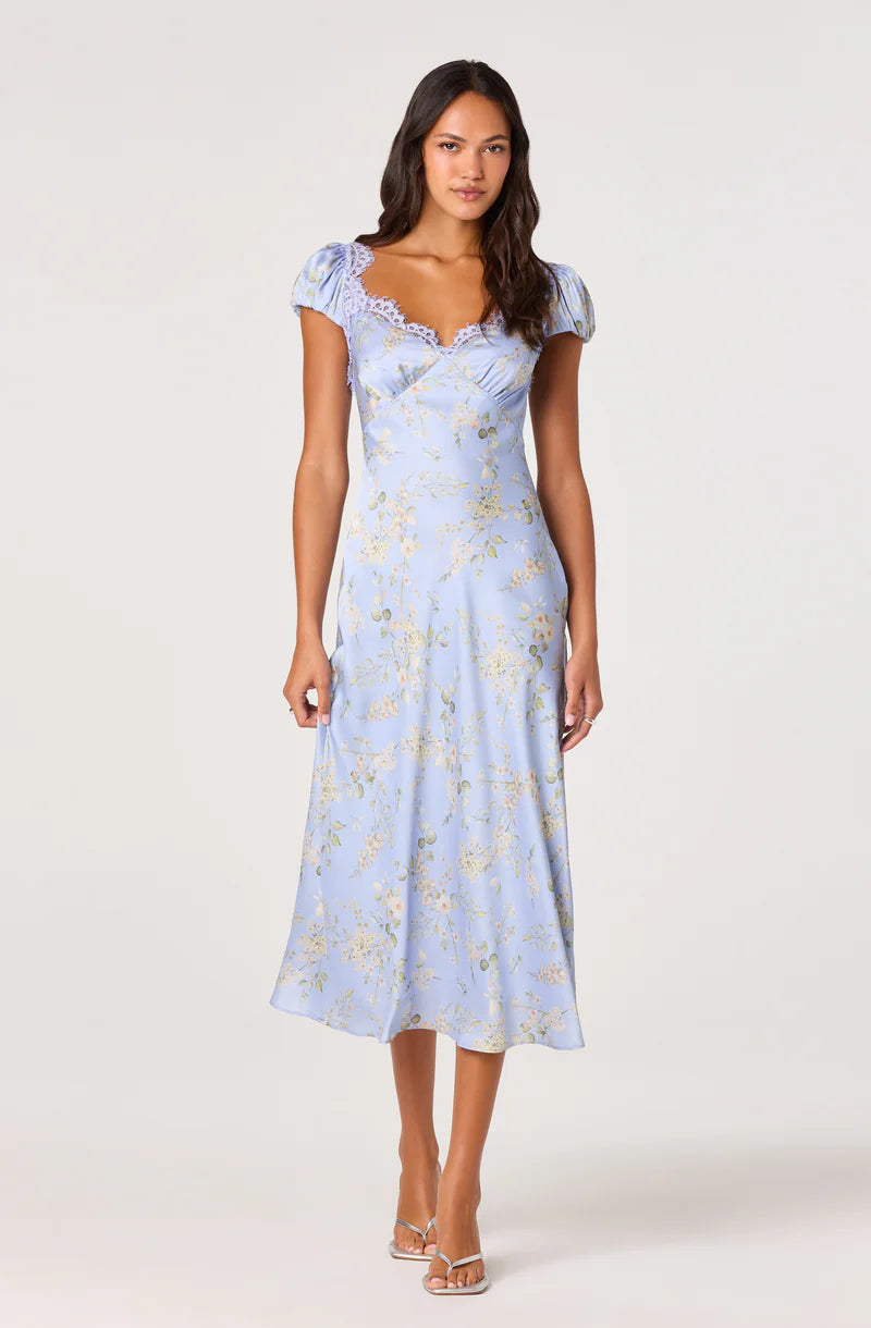 Makaela Satin Midi Dress