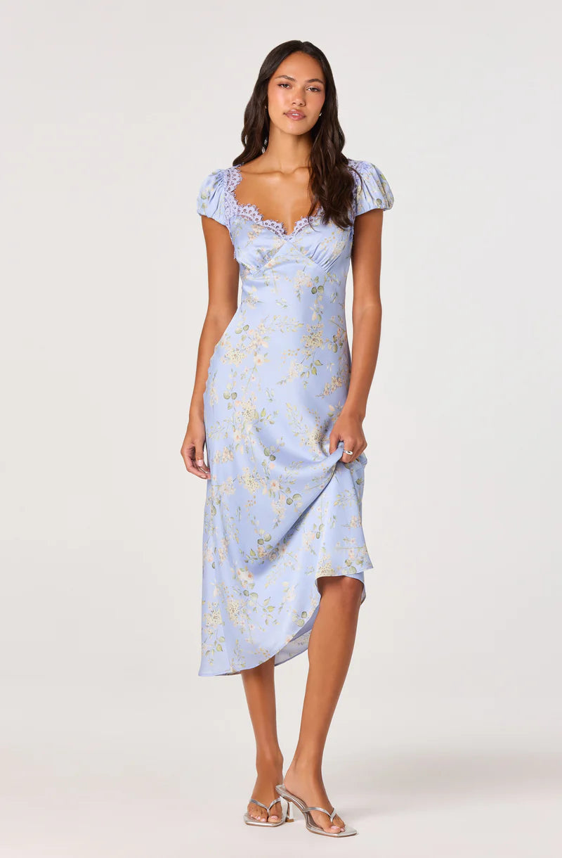 Makaela Satin Midi Dress
