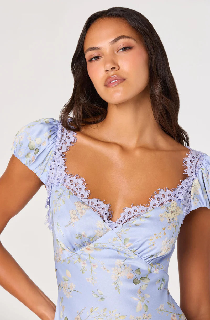 Makaela Satin Midi Dress