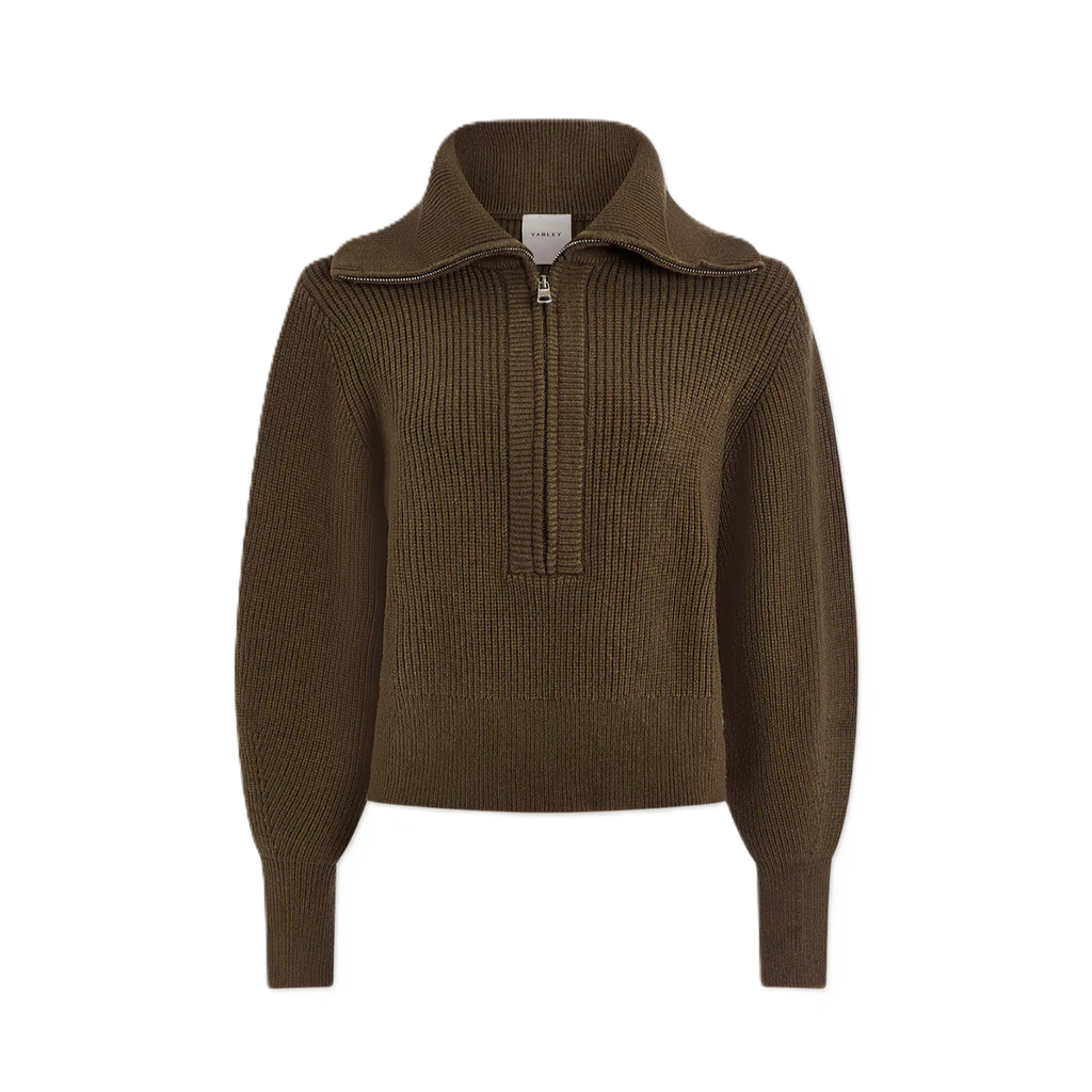 Maura Half Zip Rib Knit