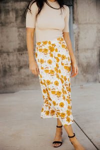 Amber Floral Midi Skirt