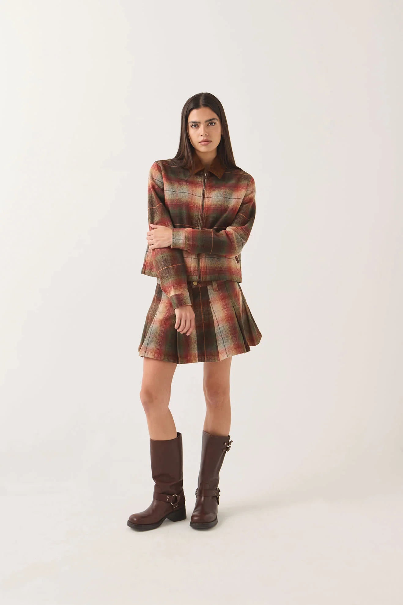 Pleated Mini Skirt