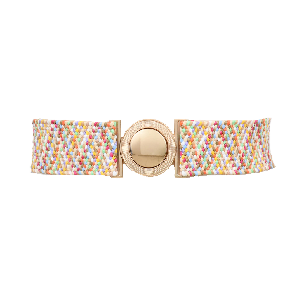 Wide Braided Clip On Belt