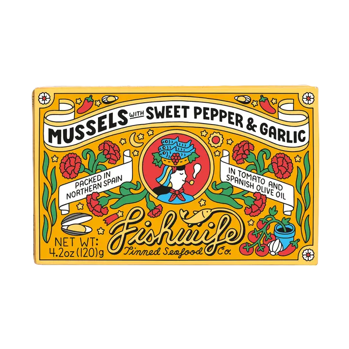 Mussels with Sweet Pepper & Garlic