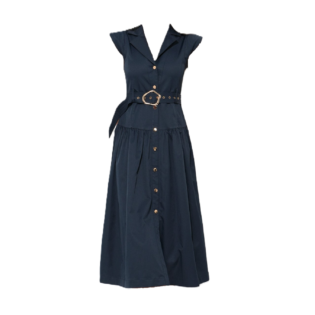 Olivia Belted Drop Waist Dress
