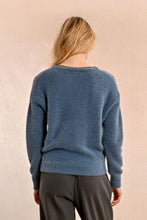 Load image into Gallery viewer, Azure Lace Trim Sweater