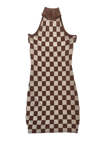 Checkered Halter Dress