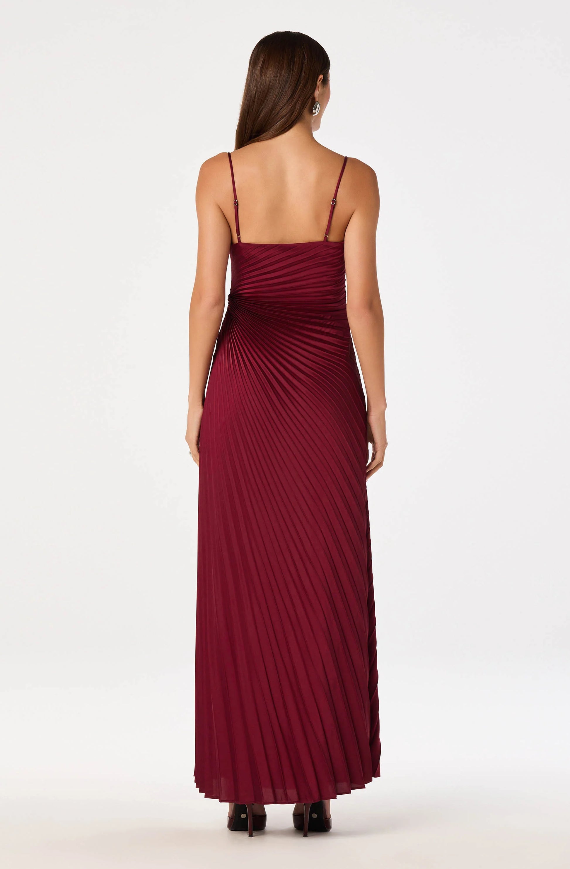 Paulette Pleated Sunburst Maxi Dress