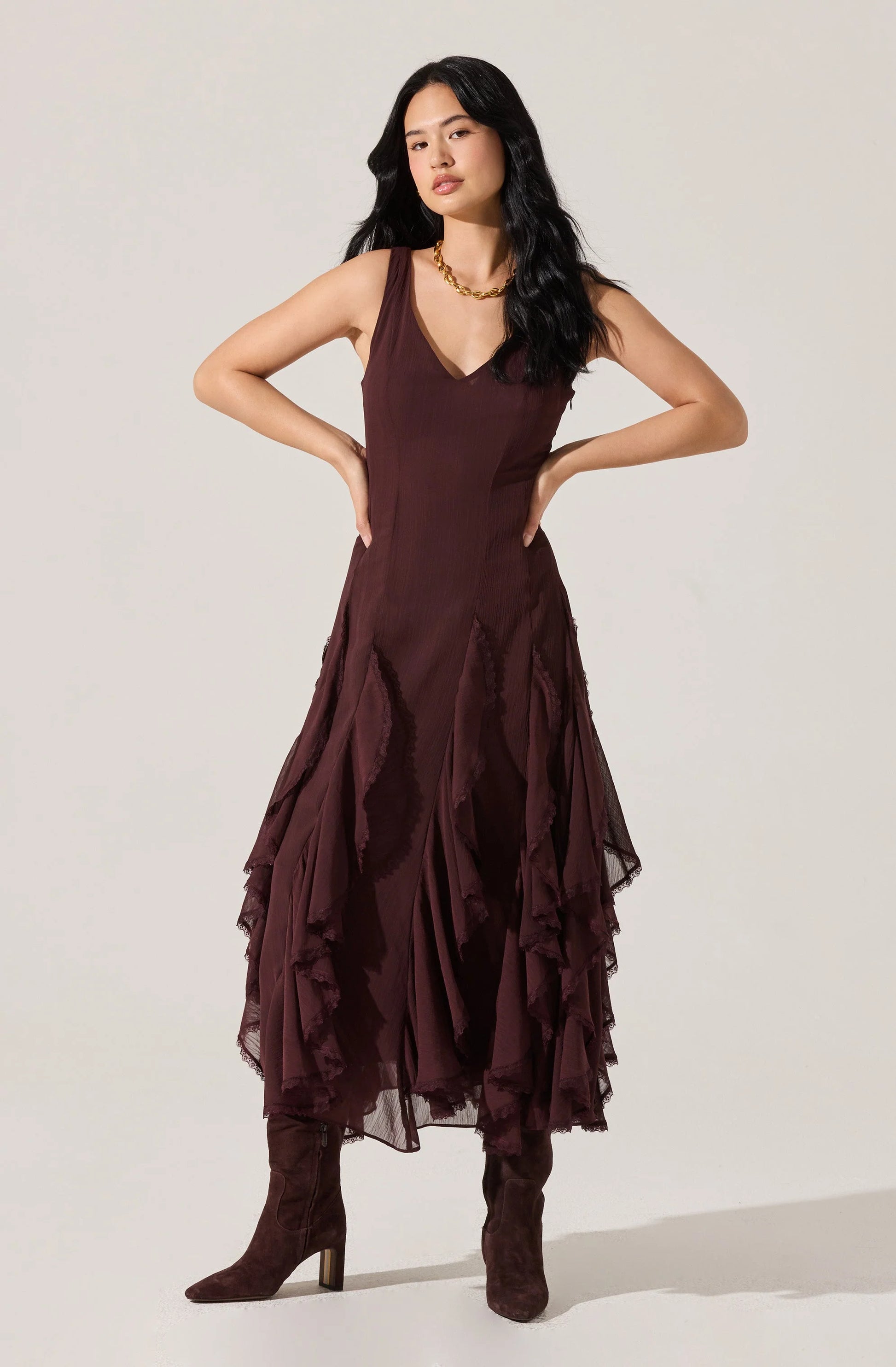 Philomene Ruffle Maxi Dress