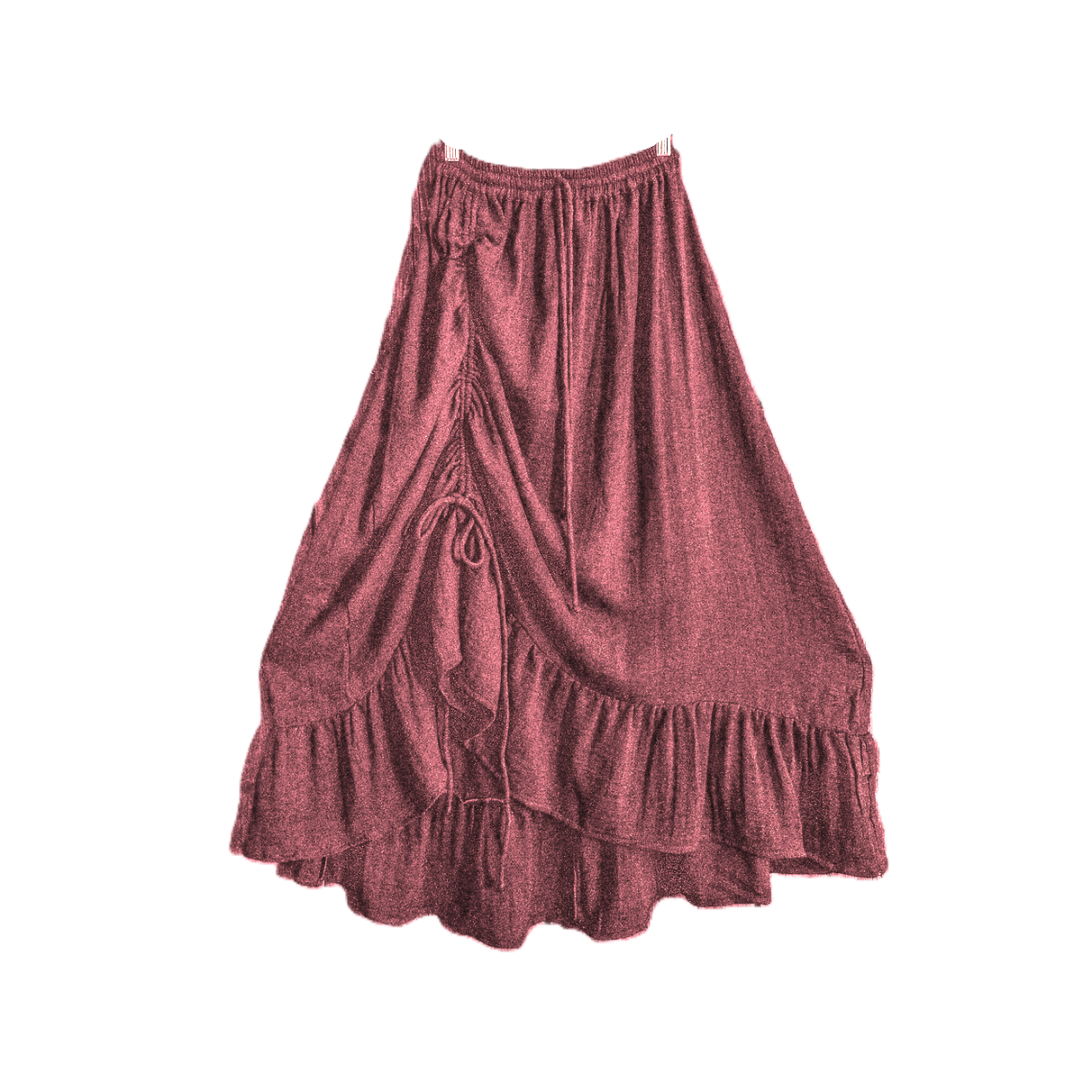 Bamboo Cotton Cinch Ruffle Skirt