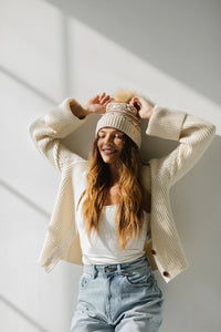 Aspen Knit Pom Beanie