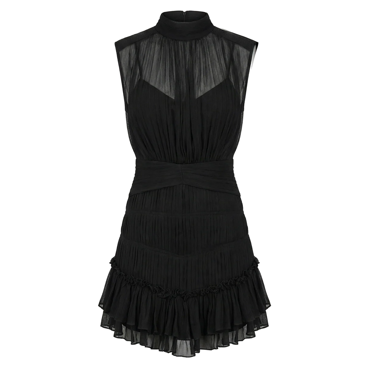 Rachel Pleat Mini Dress