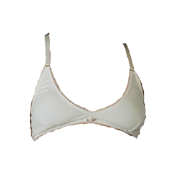 White Ribbed Bralette