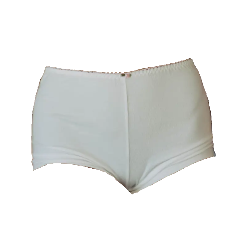 White Ribbed Ladyshort