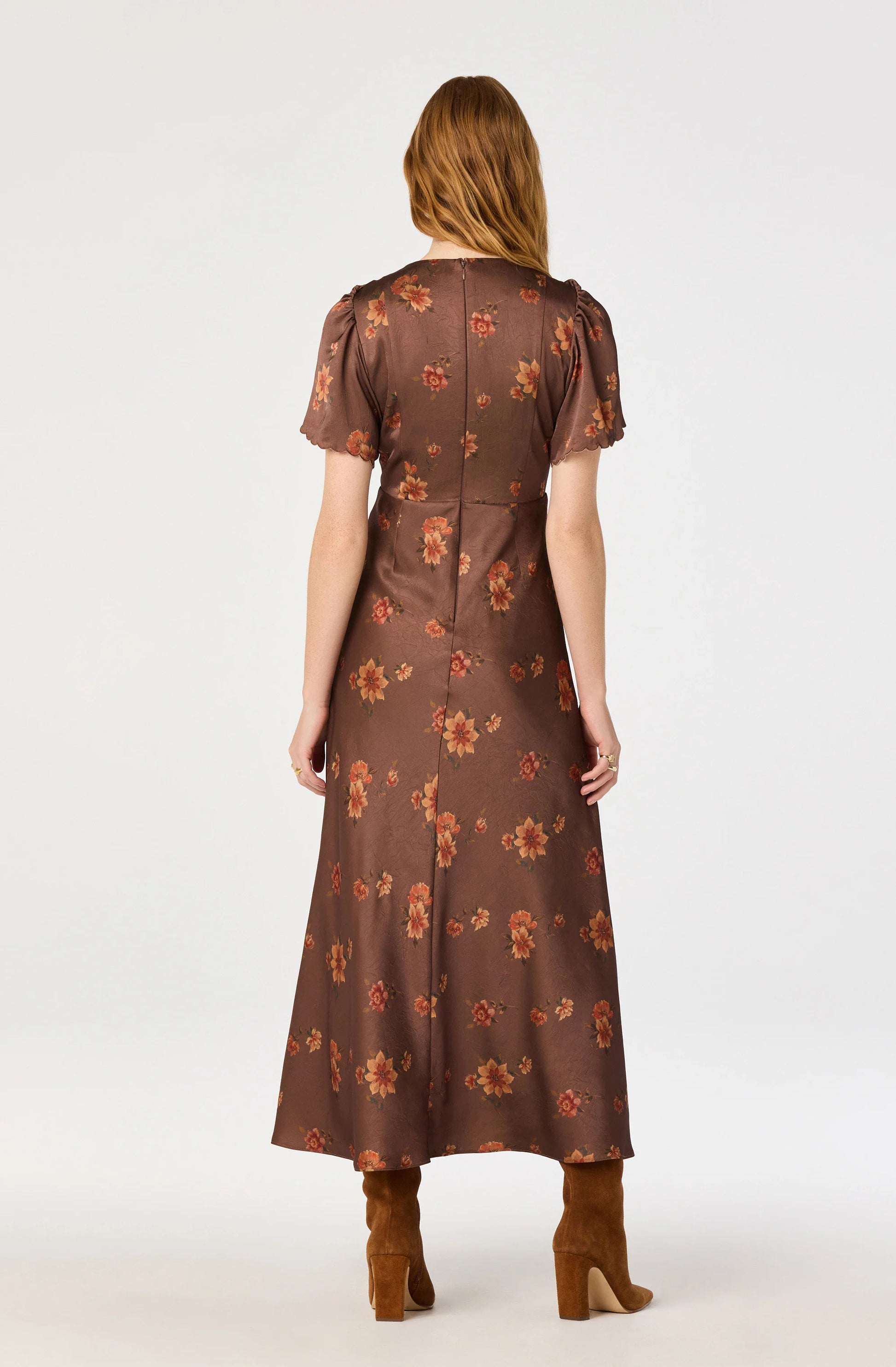 Riley Floral Satin Maxi Dress