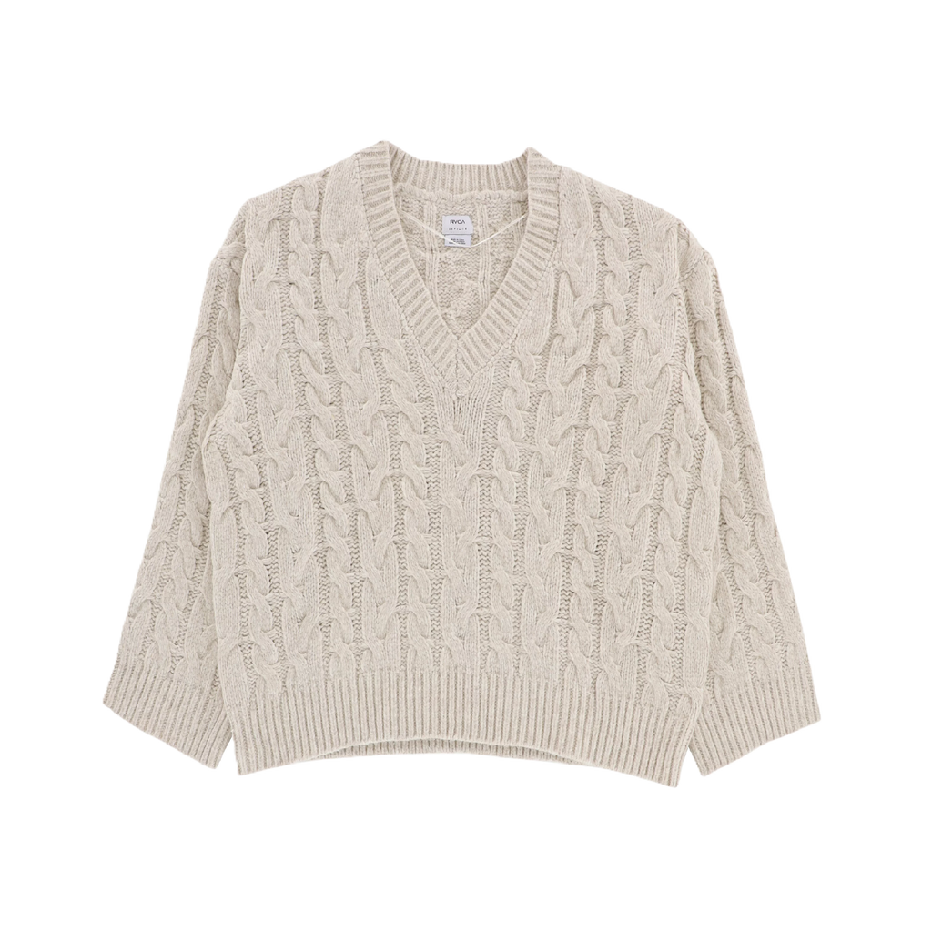 Cable V Neck Sweater