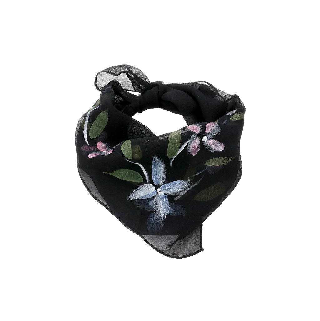 Painted Silk Neck Scarf