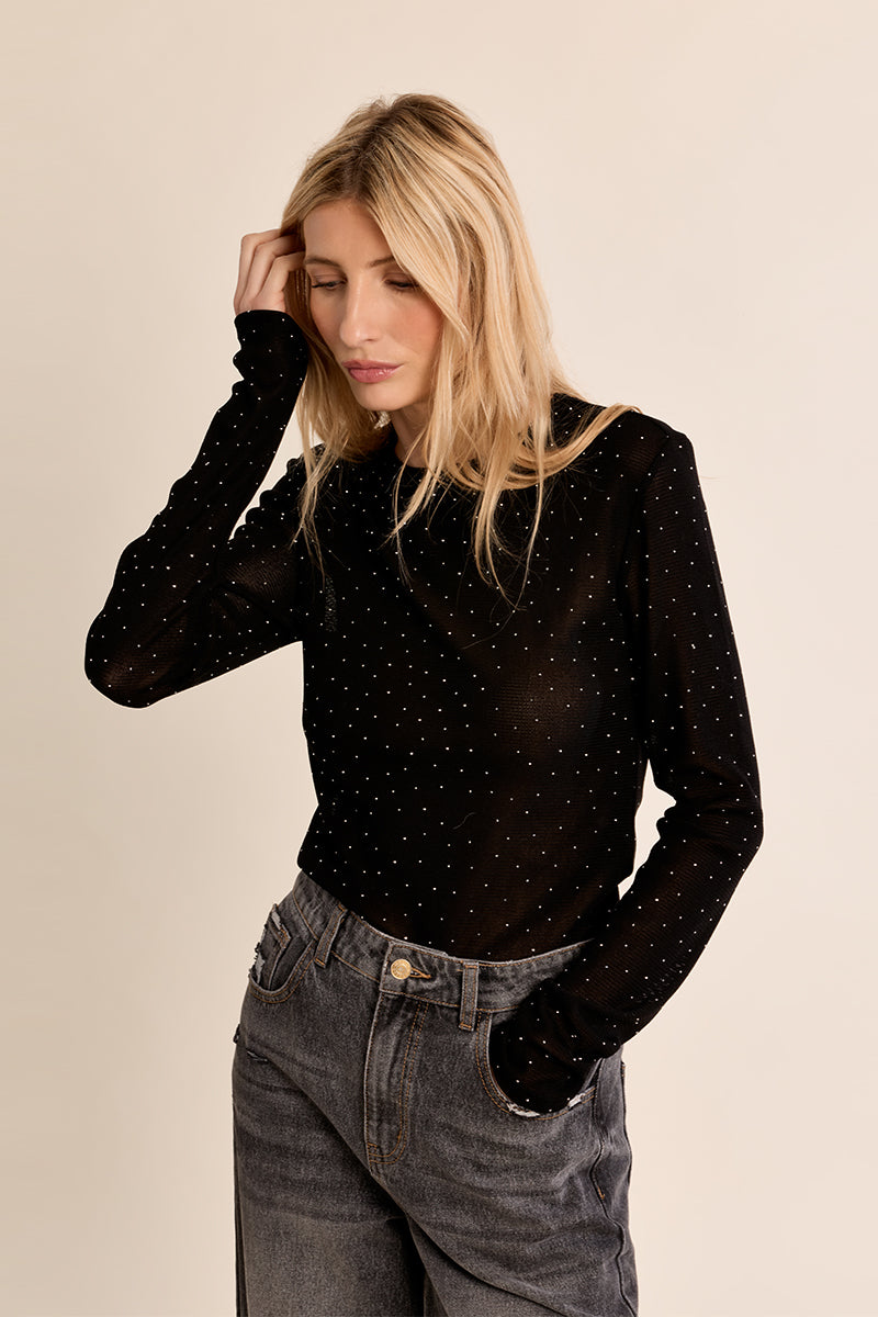 Beatrice Sequin Mesh Undershirt