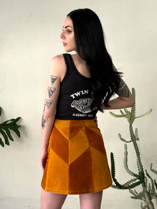 Cinnamon Girl Gold Cord Skirt