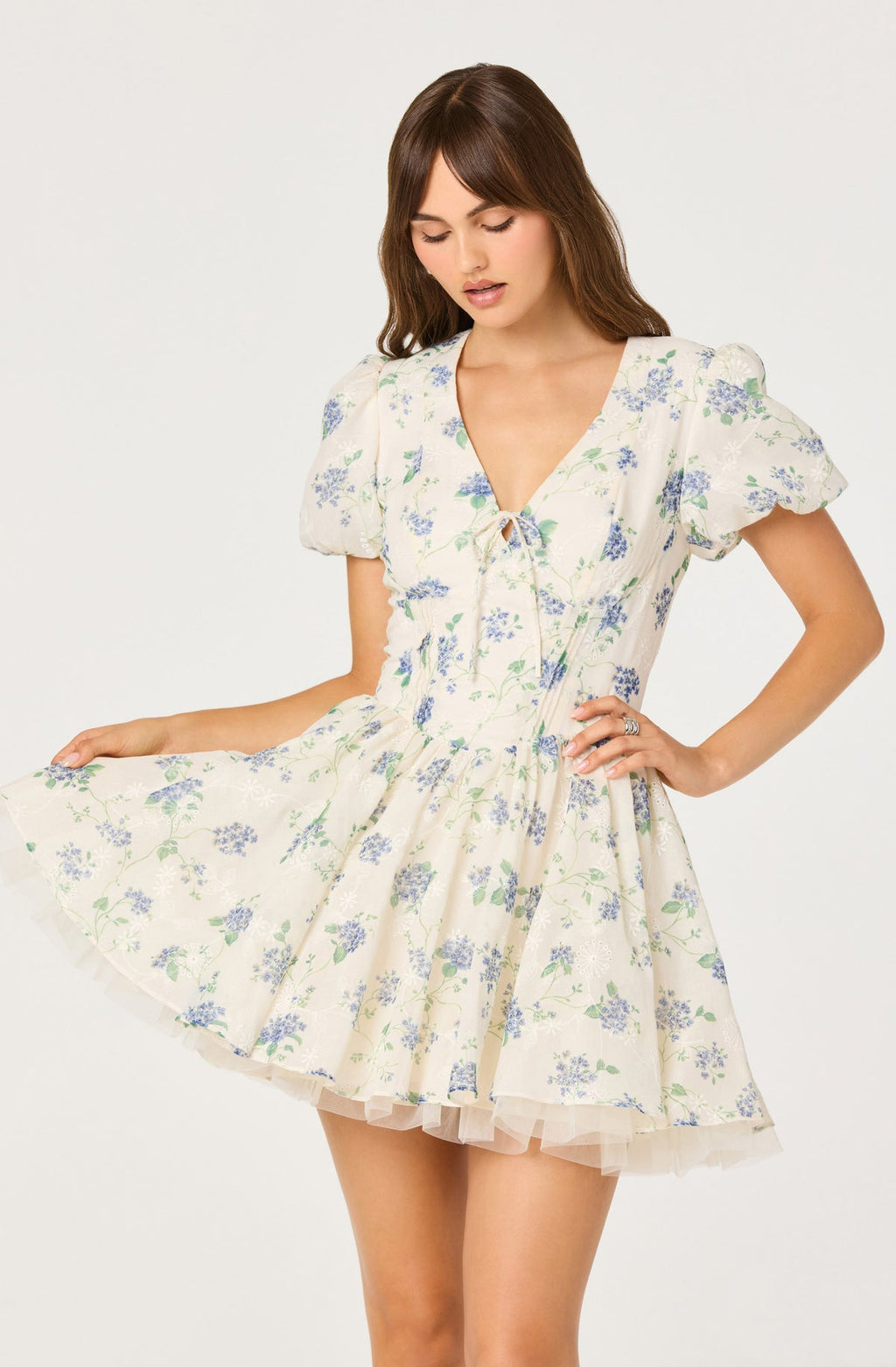 Sommer Puff Sleeve Mini Dress